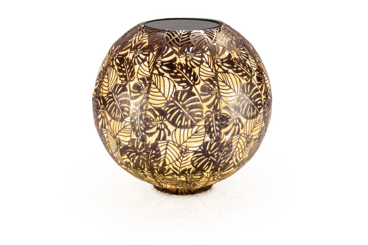 Solar Antic Ball Jungle | 1LED ww 1LED kw, D30cm, bronze | indoor&outdoor